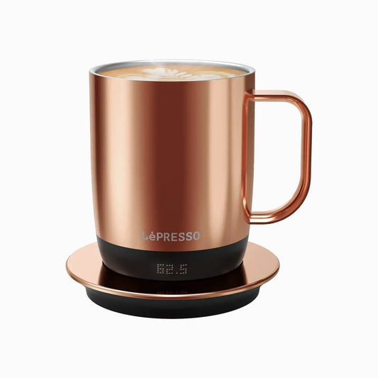 Lepresso Aurelio Ceramic Mug with Temperature Control Base - ROSE GOLD (LPCFFACM0062RG)