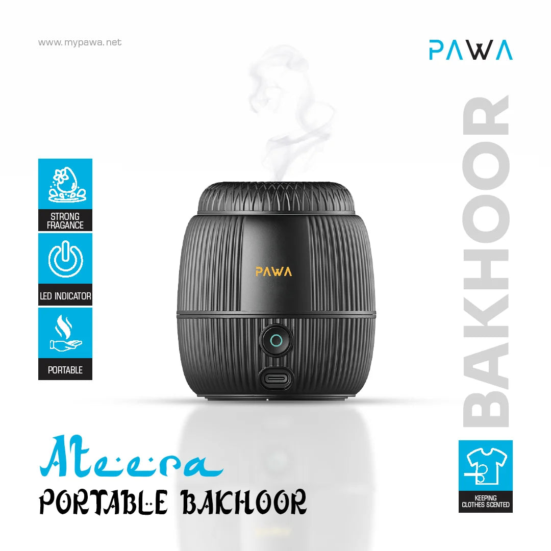 PAWA ATEERA PORTABLE BAKHOOR-BLACK