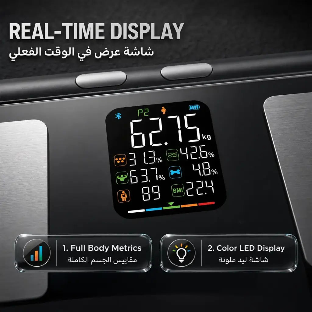 Powerology Advanced Precision Smart Scale - Black (P8EBSCALE)