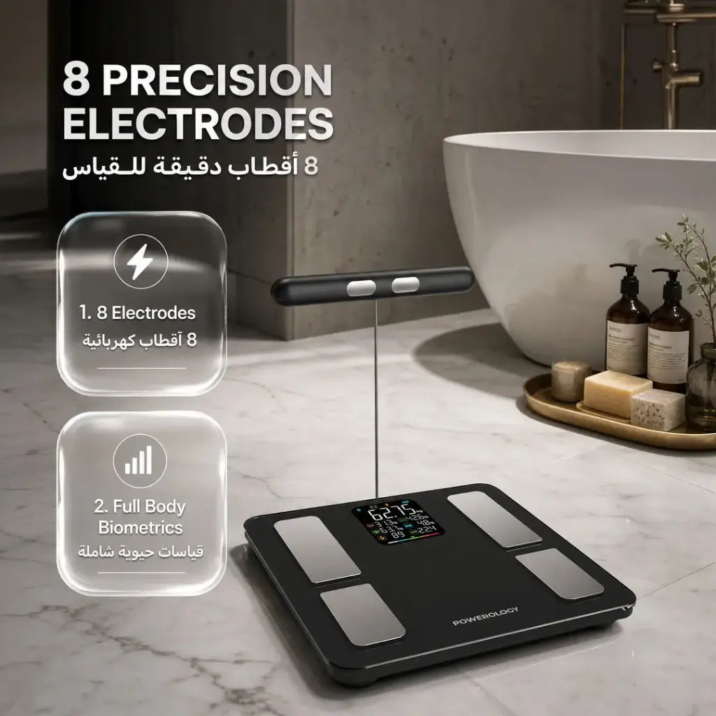 Powerology Advanced Precision Smart Scale - Black (P8EBSCALE)