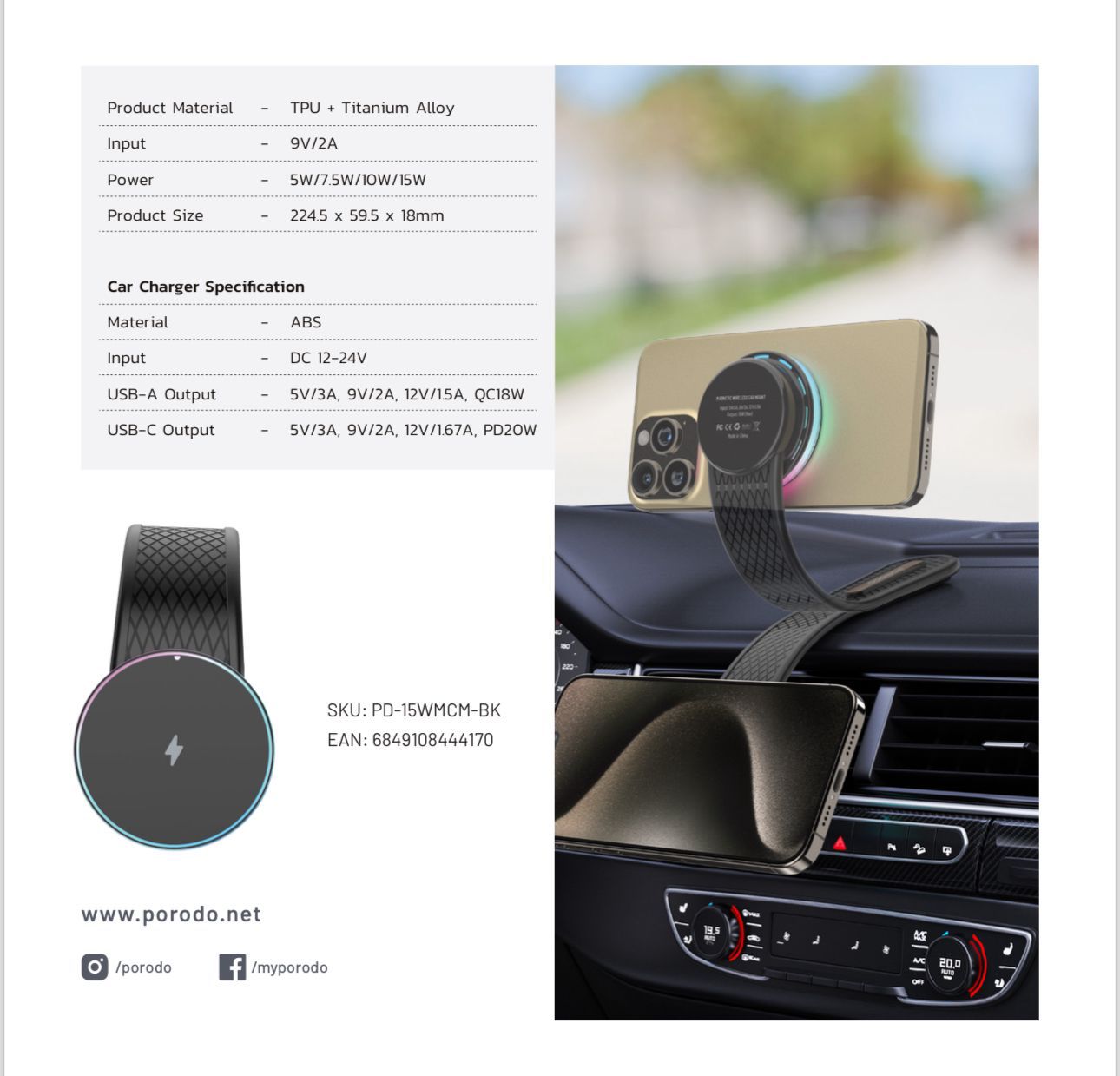 Car phone holder and wireless charger